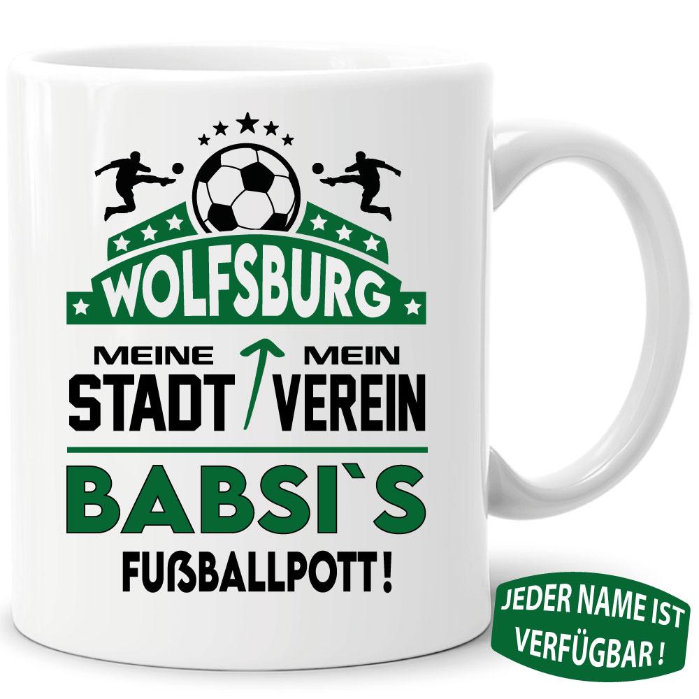 Fantasse Weiß Personalisiert Wolfsburg