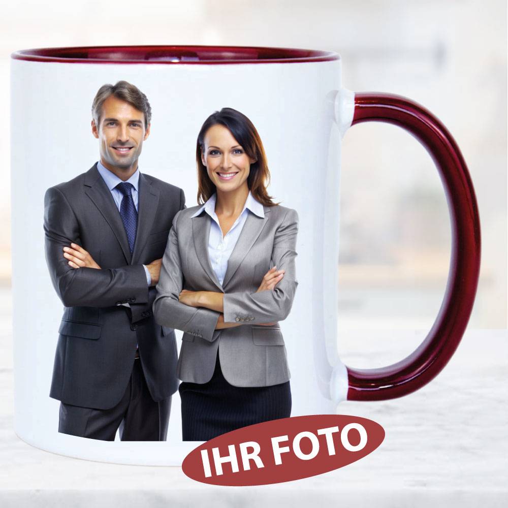 Fototasse Henkelbecher Kastanie