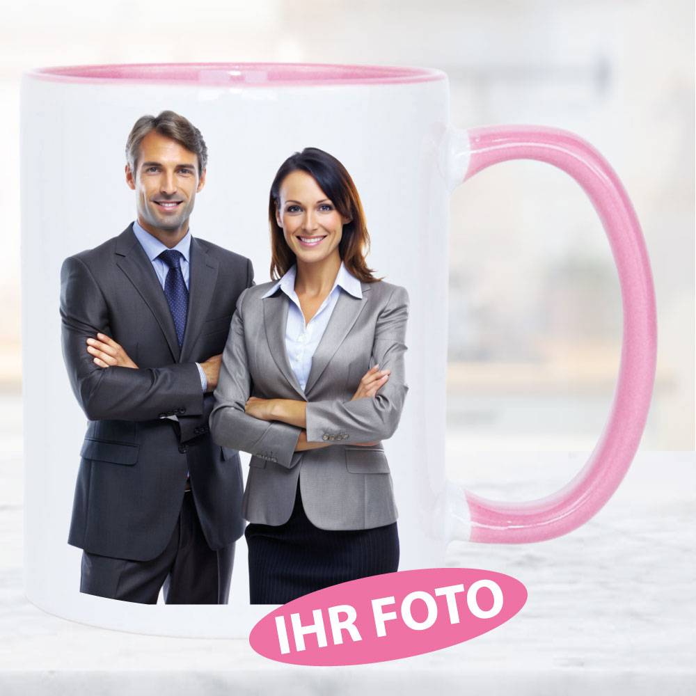 Fototasse Henkelbecher Pink / Rosa