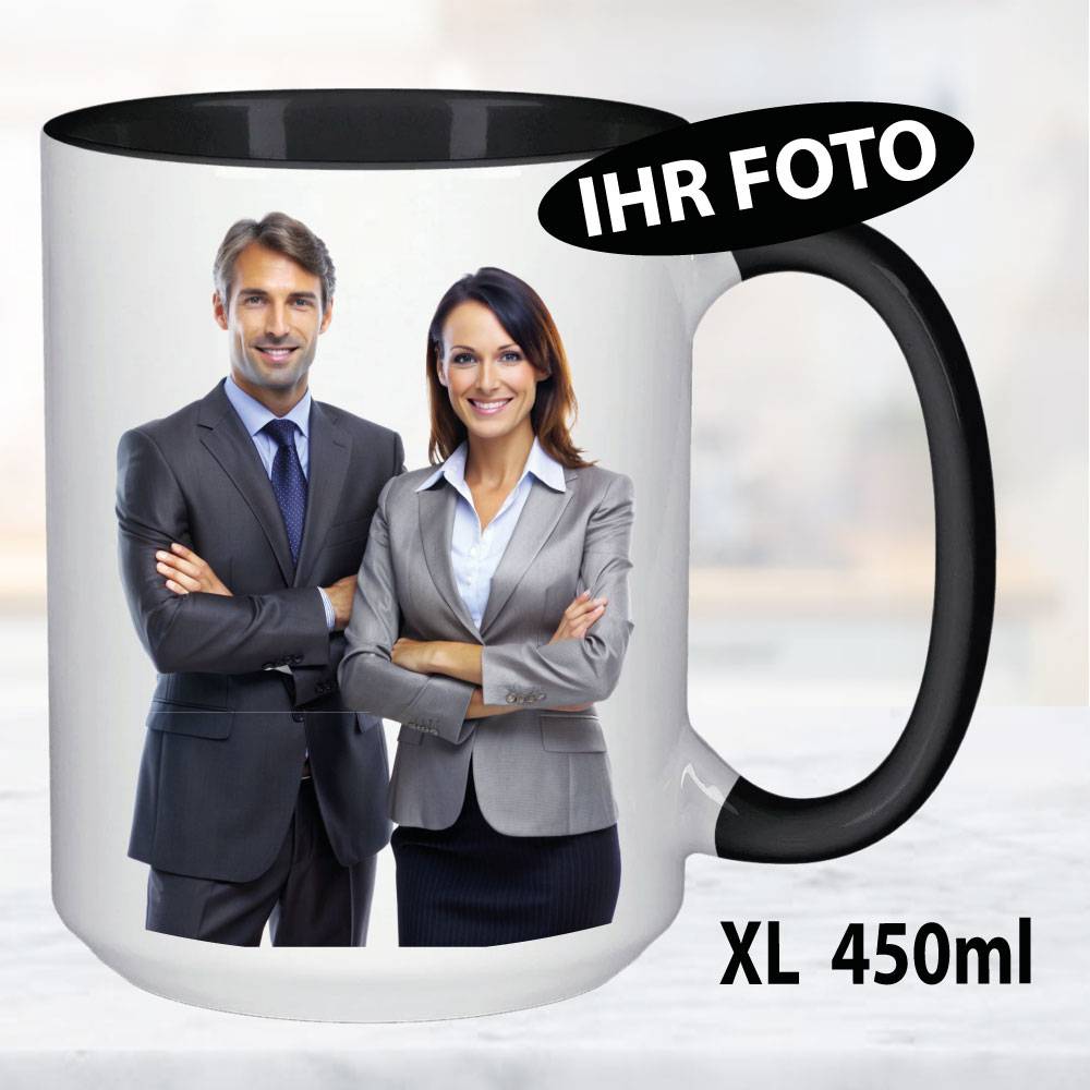 Fototasse XXL Schwarz