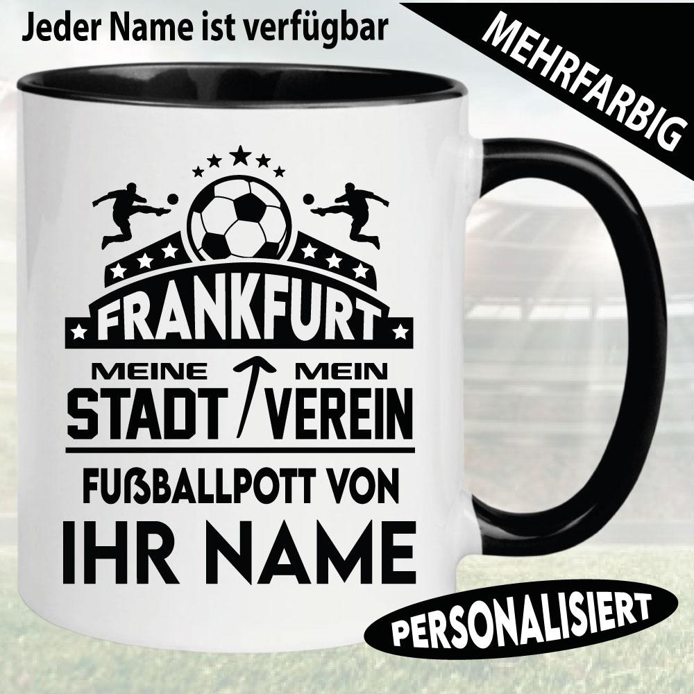 Personalisierte Fußballtasse Frankfurt