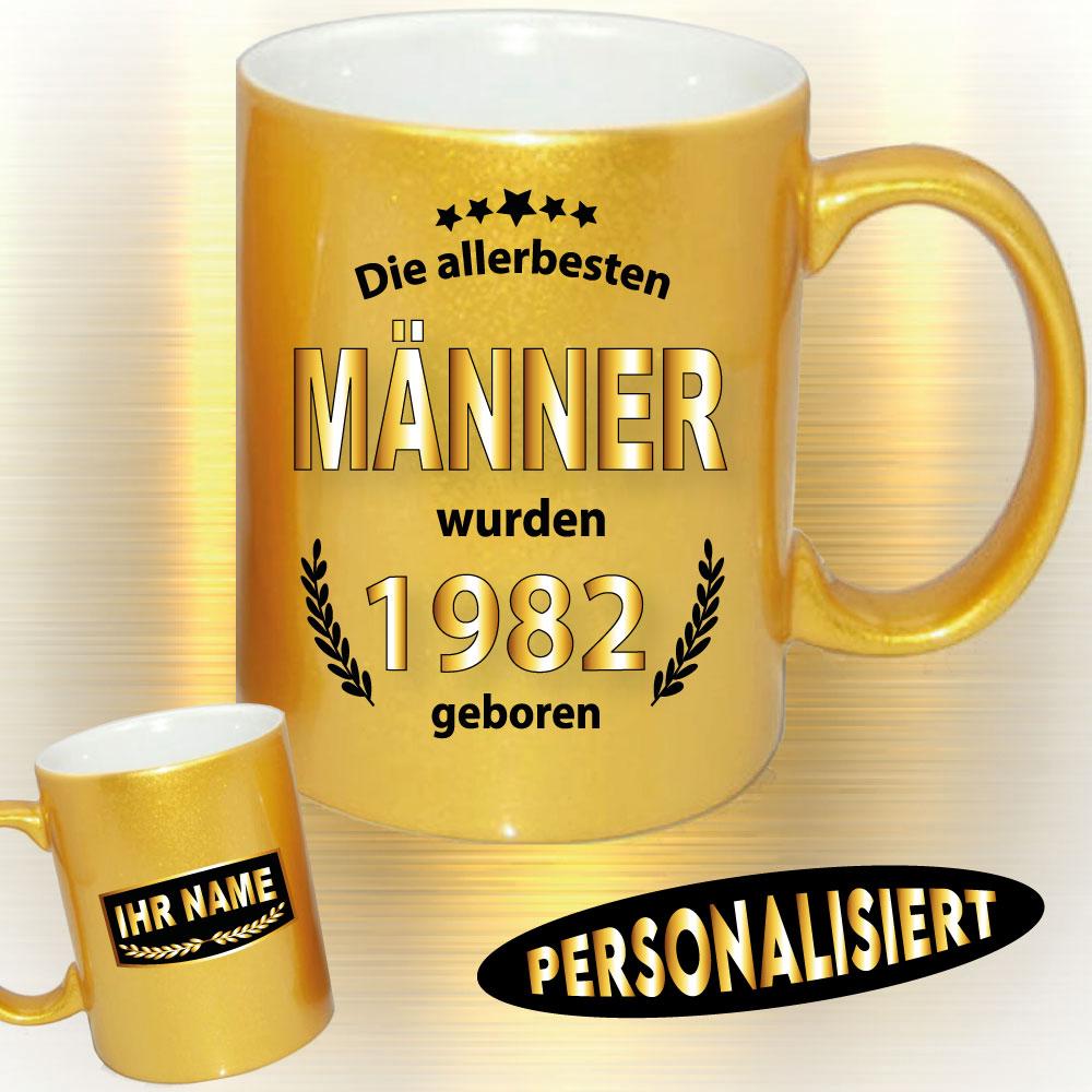 Gold Effekt Tasse Der Allerbeste Mann