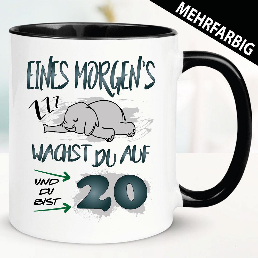 Tasse 20 Elefant Scheissegal Grau