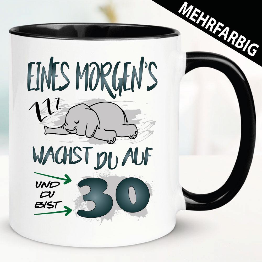 Tasse 30 Elefant Scheissegal Grau