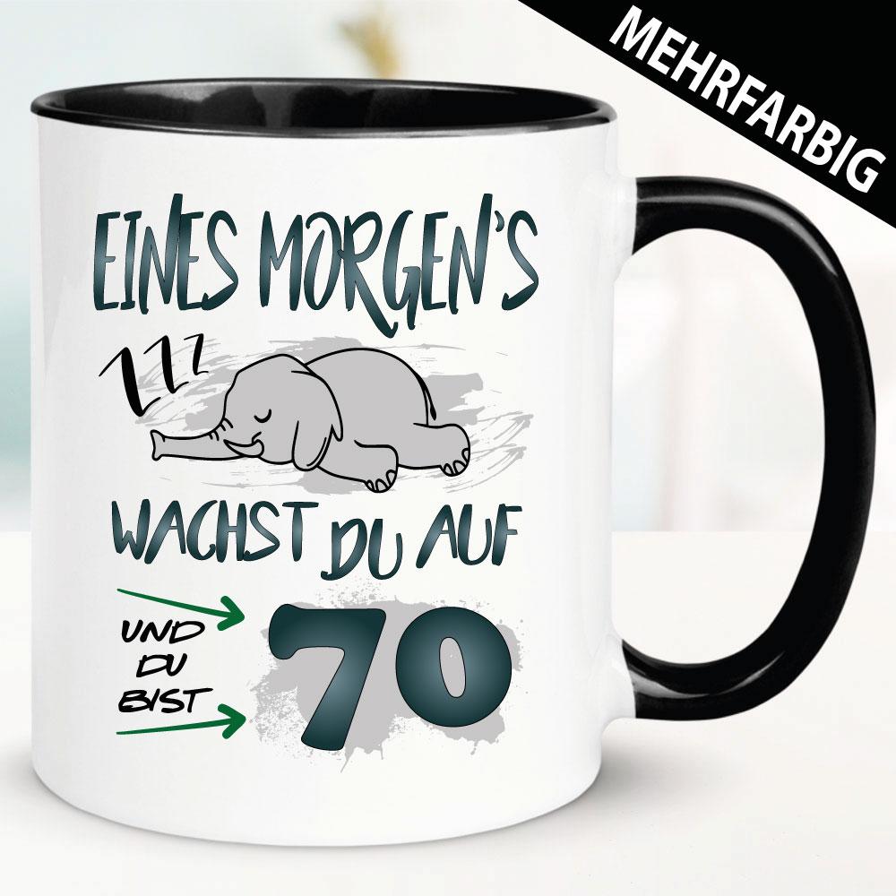 Tasse 70 Elefant Scheissegal Grau