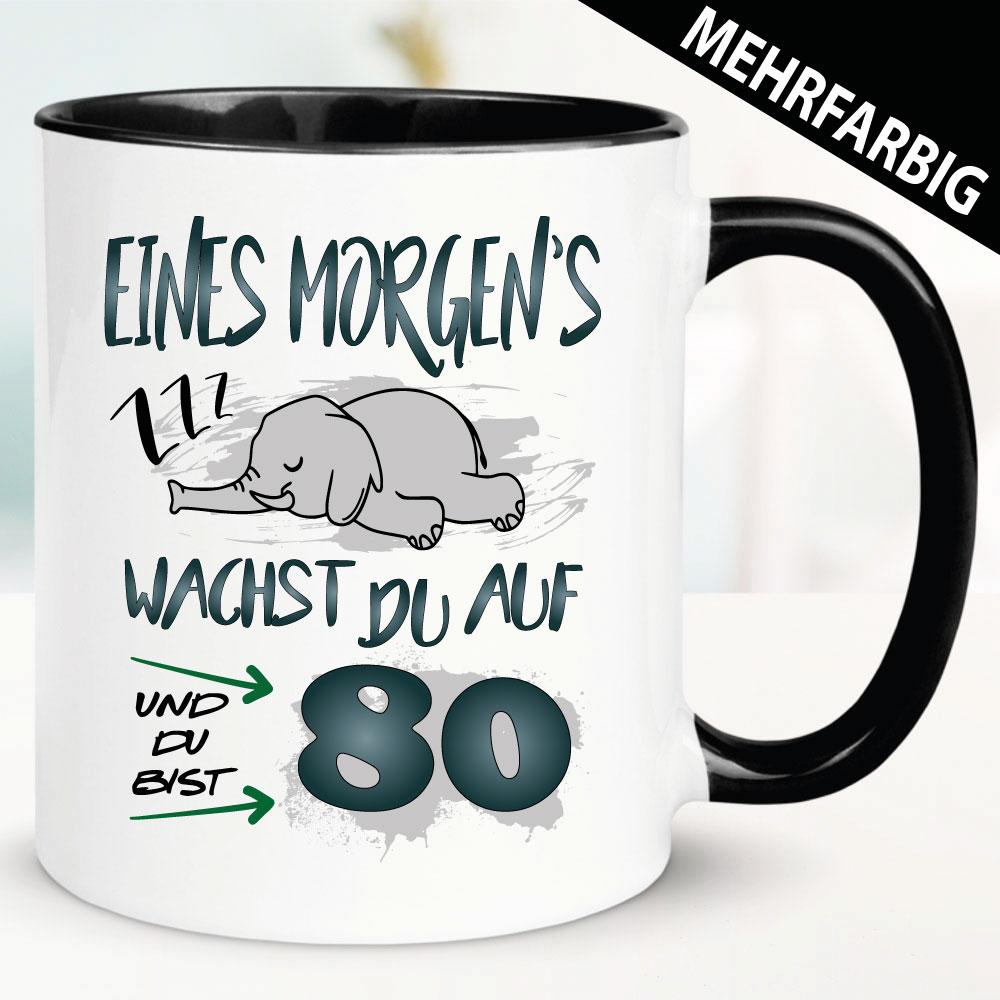 Tasse 80 Elefant Scheissegal Grau