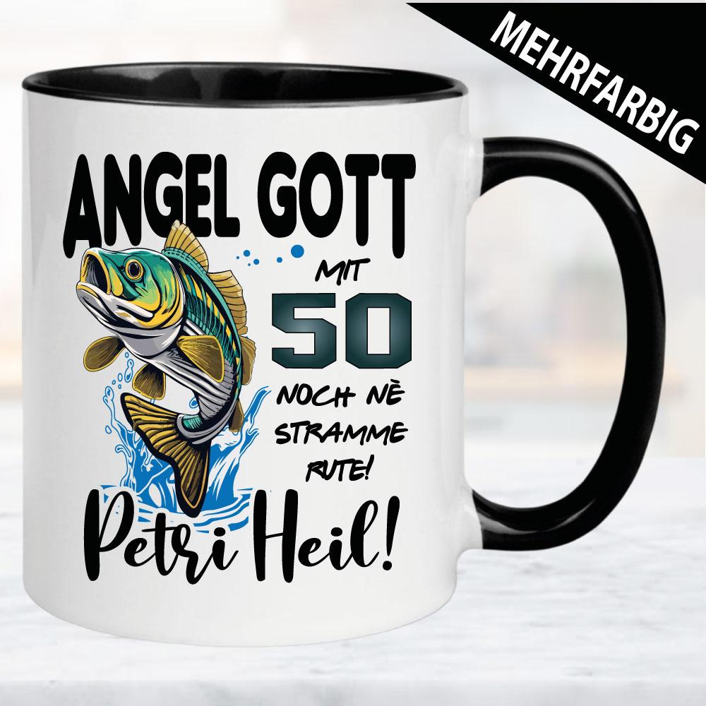 Tasse Geburtstag Angeln Angler Fischer 50. Geburtstag