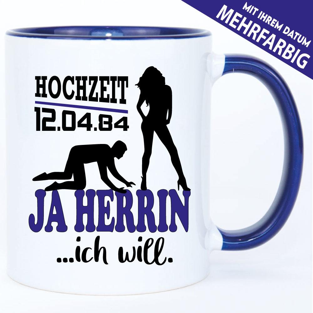 Tasse Ja Herrin mit  Datum