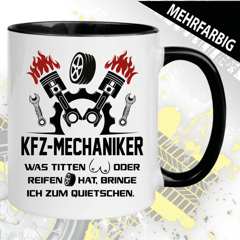 Titten und Reifen.KFZ-Mechaniker.Autoschrauber.Automechaniker.