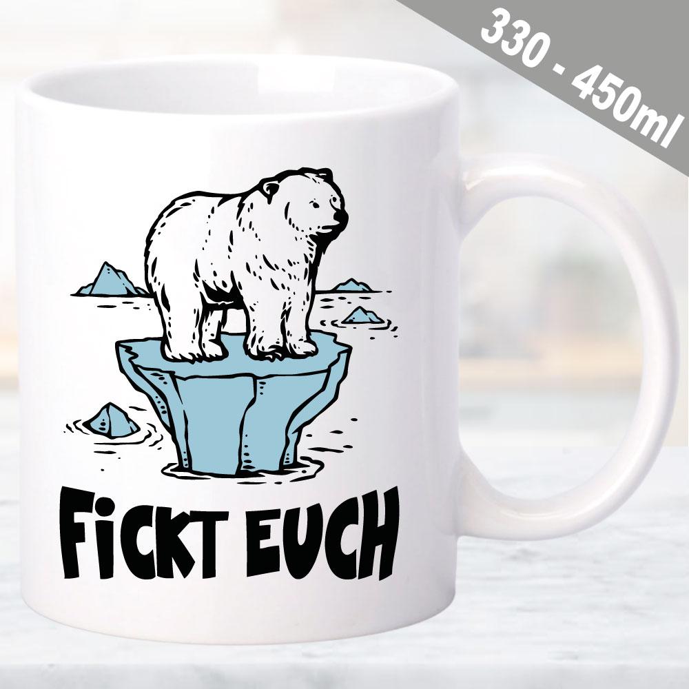 Tasse Klimawandel Eisbaer