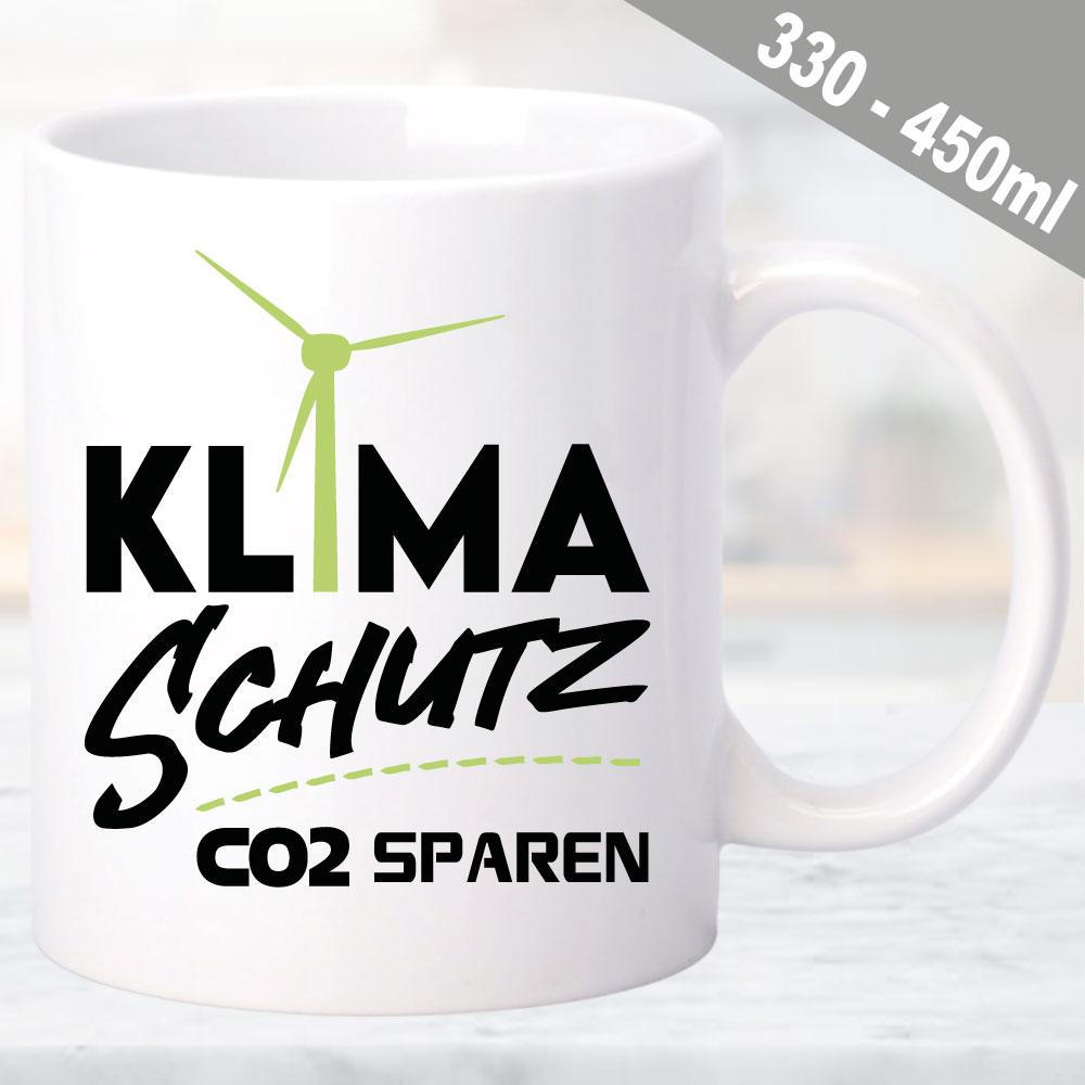 Tasse zum Klimawandel Klimaschutz CO2 Sparen