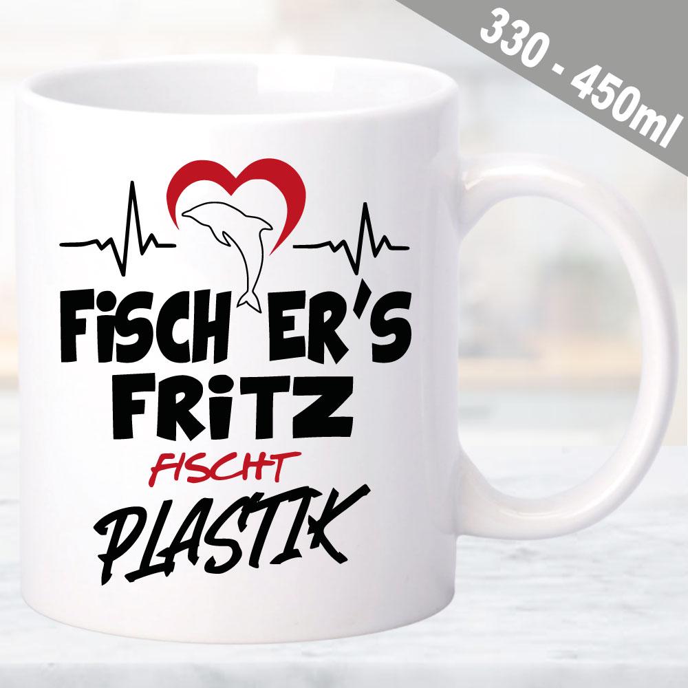 Tasse Klimawandel Plastik fischen