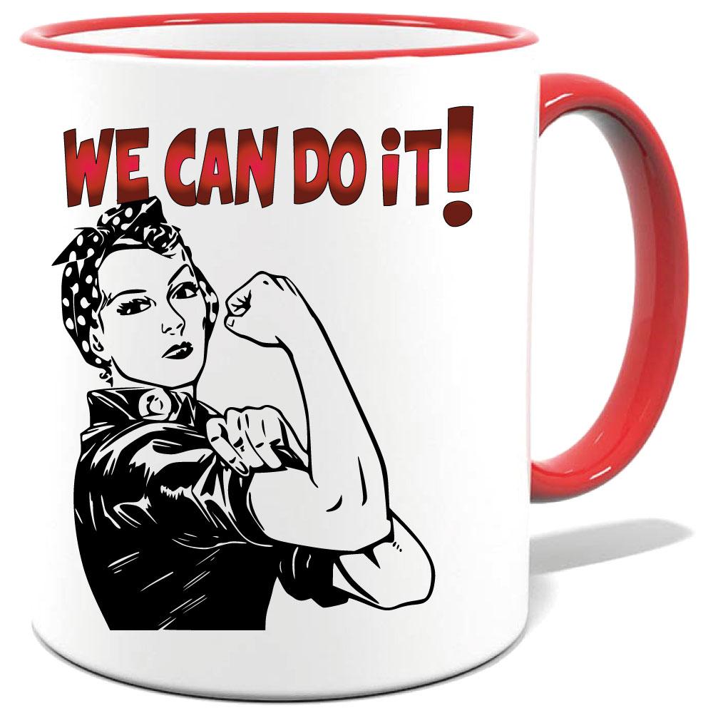 Tasse bedruckt mit We can do it