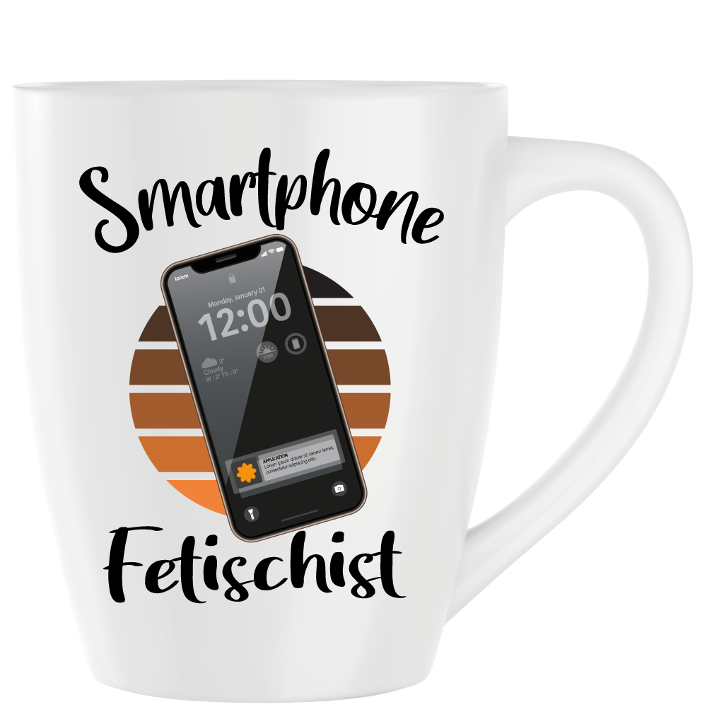 Latte Becher Weiss " Smartphone "