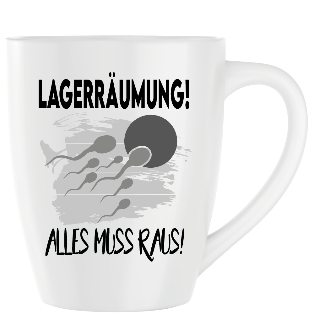 Latte Becher Weiss " Lagerräumung "