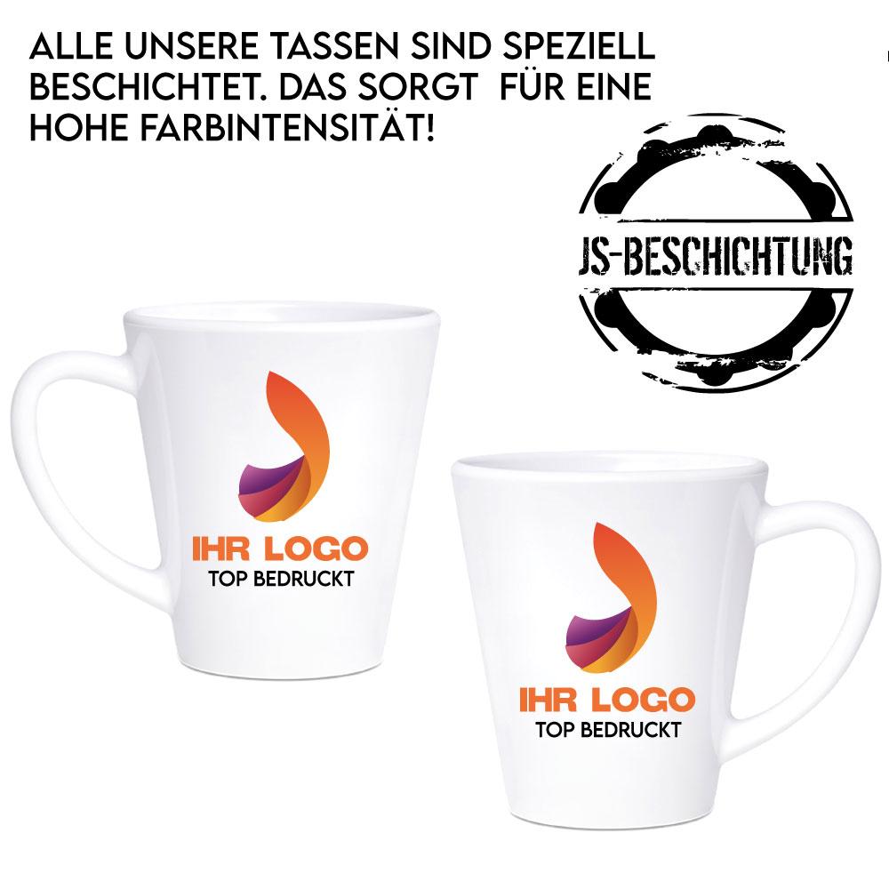 Weiße Latte Becher 300ml