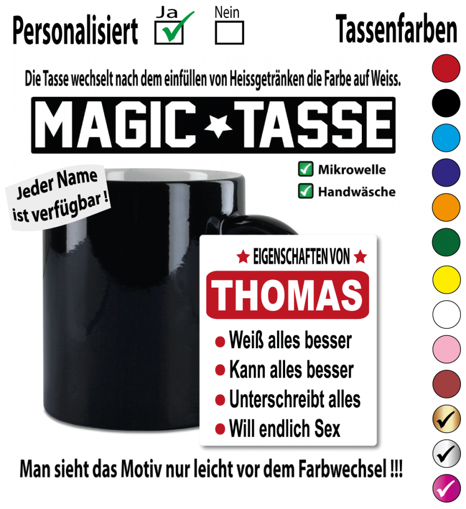 Magic Tasse Eigenschaften