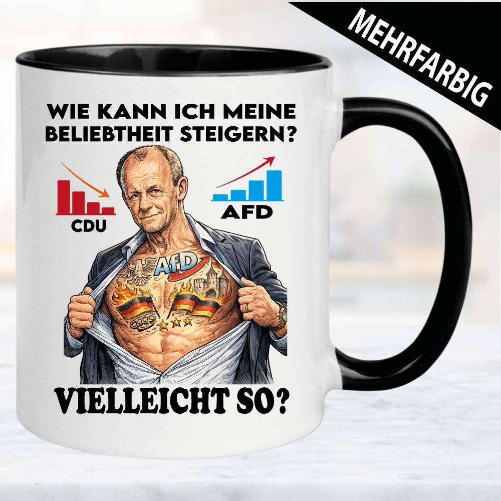 Tasse Kanzler Merz Unbeliebt Schlecht CDU