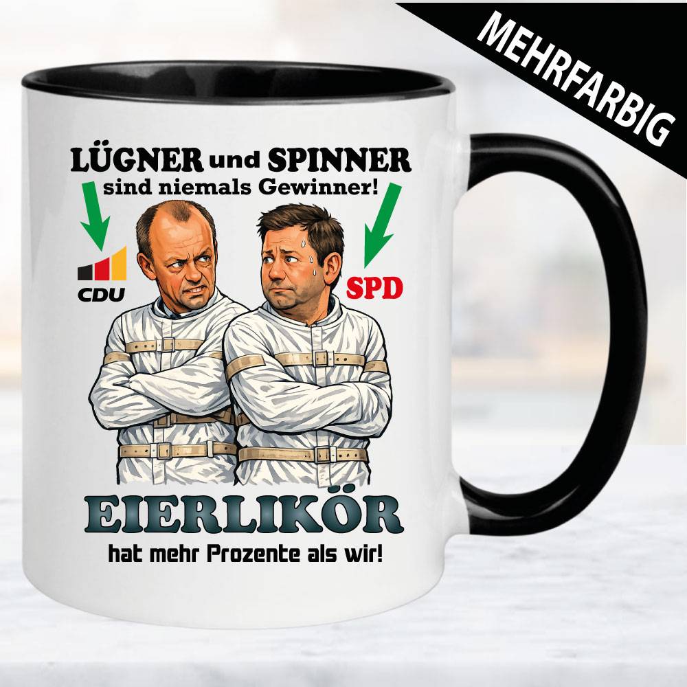 Tasse Kanzler Merz Klingbeil Lügner Spinner
