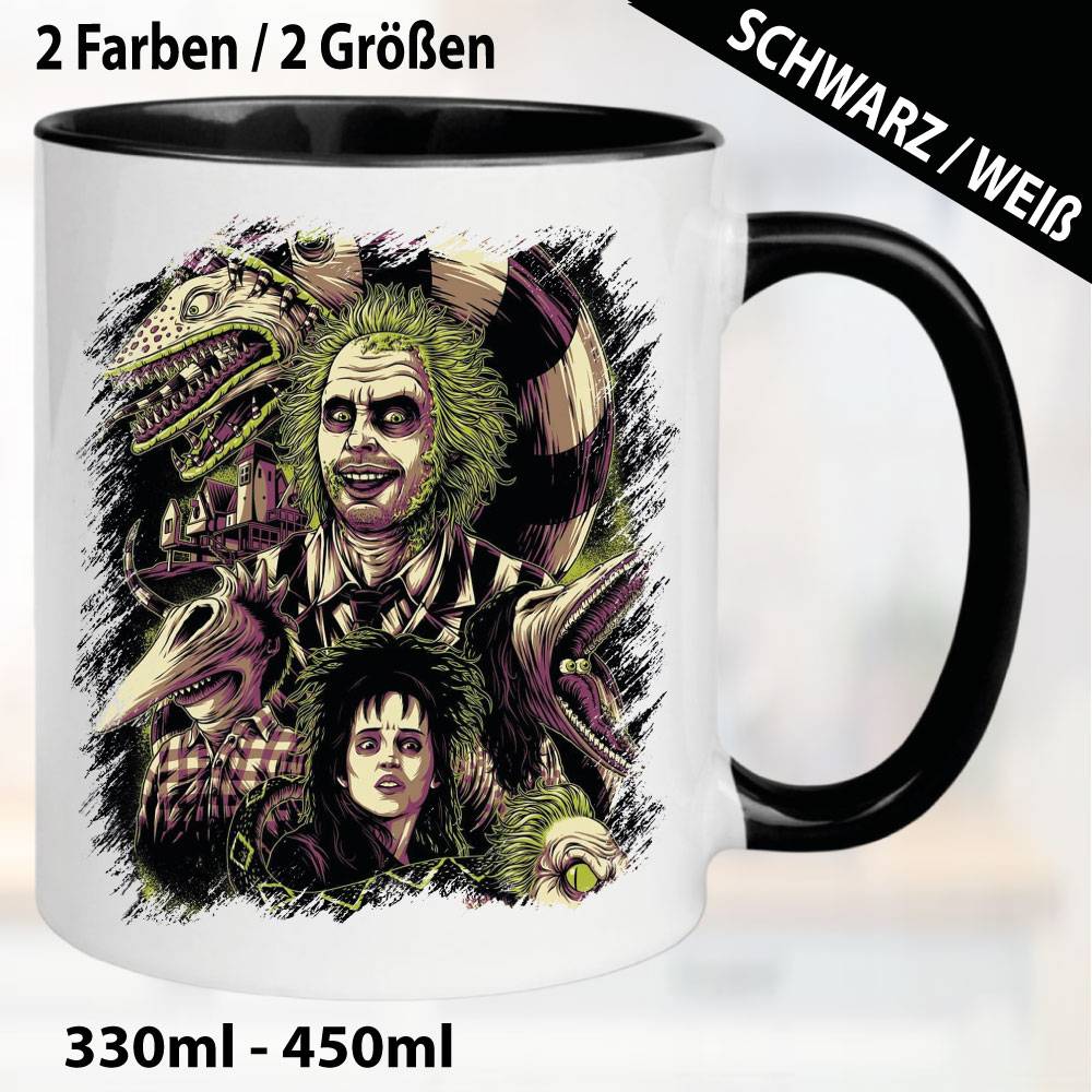 Horror Fan Tasse Beetlejuice Schwarz