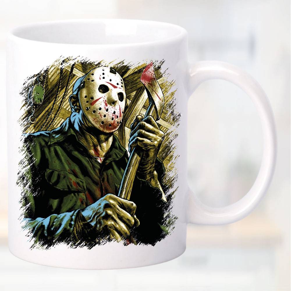Horror Fan Tasse Freitag Weiss