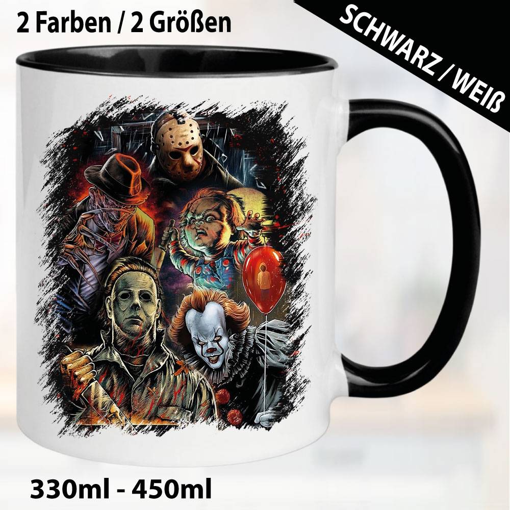 Horror Fan Tasse Freunde Schwarz