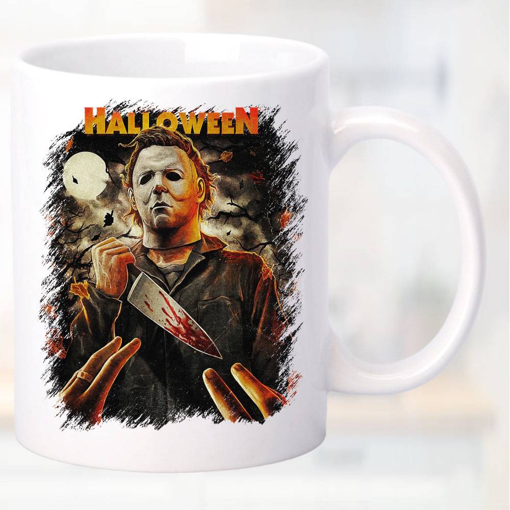 Horror Fan Tasse Halloween Weiss