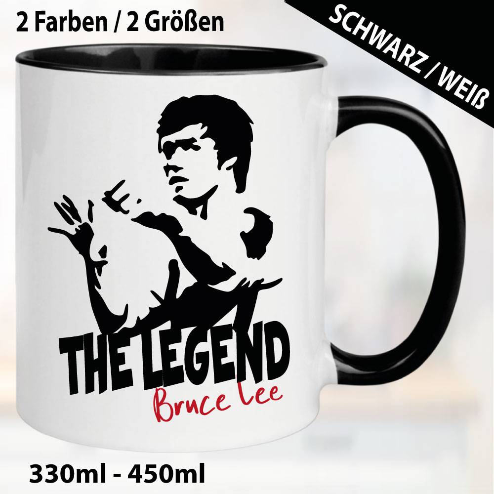 Tasse Schwarz Bruce Lee