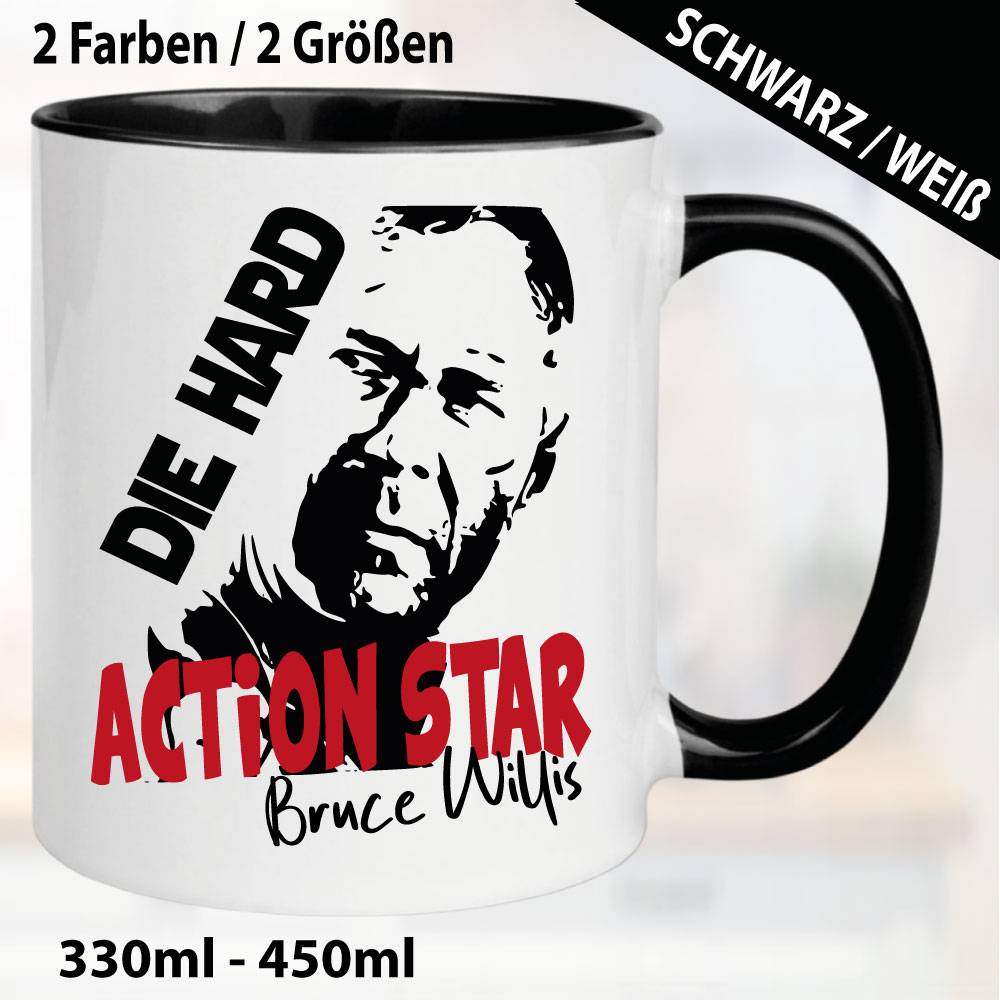 Tasse Schwarz Bruce Willis