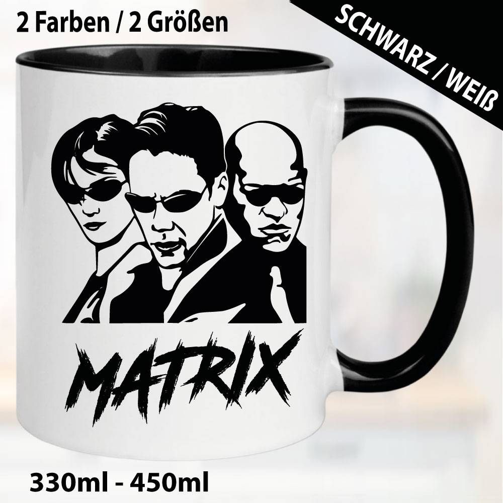 Tasse Schwarz Matrix