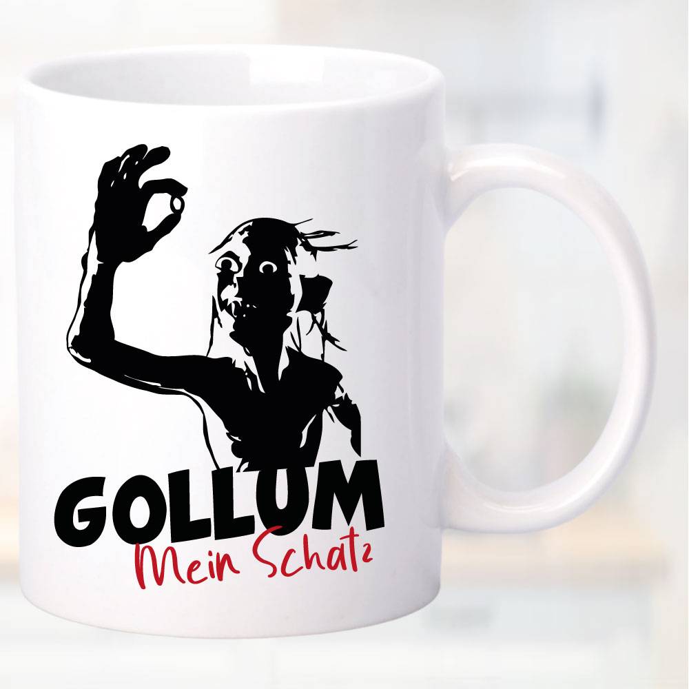 Tasse Weiss Gollum