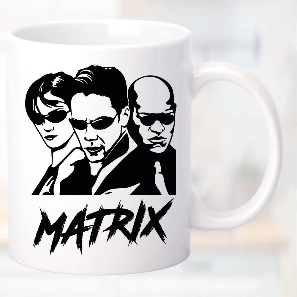 Tasse Weiss Matrix