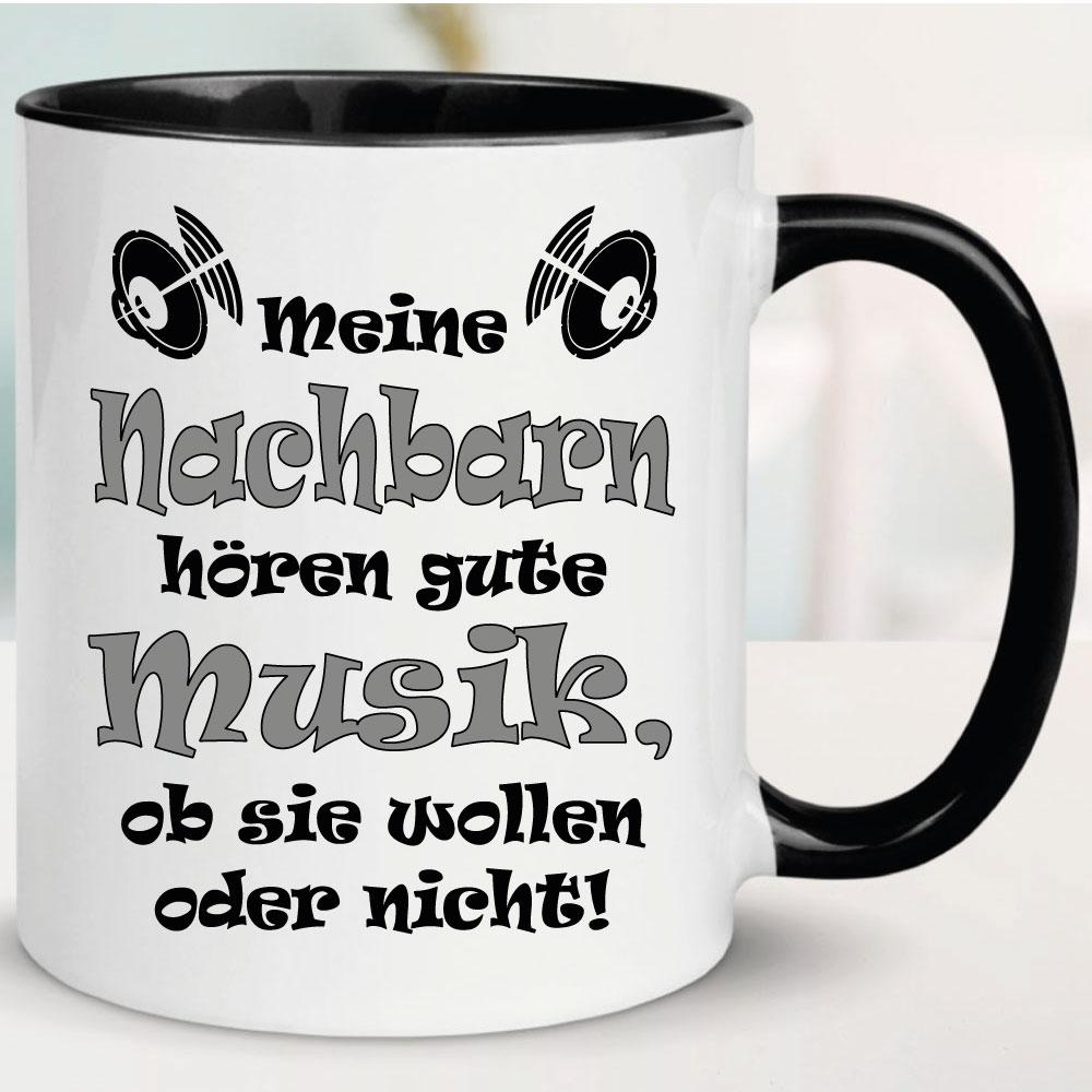 Tasse Music Nachbarn Tasse Music Schwarz