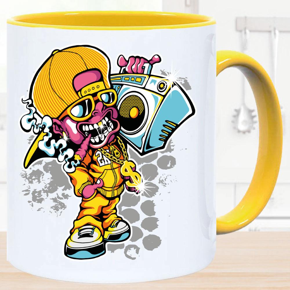 Tasse Music Rasta Man Gelb