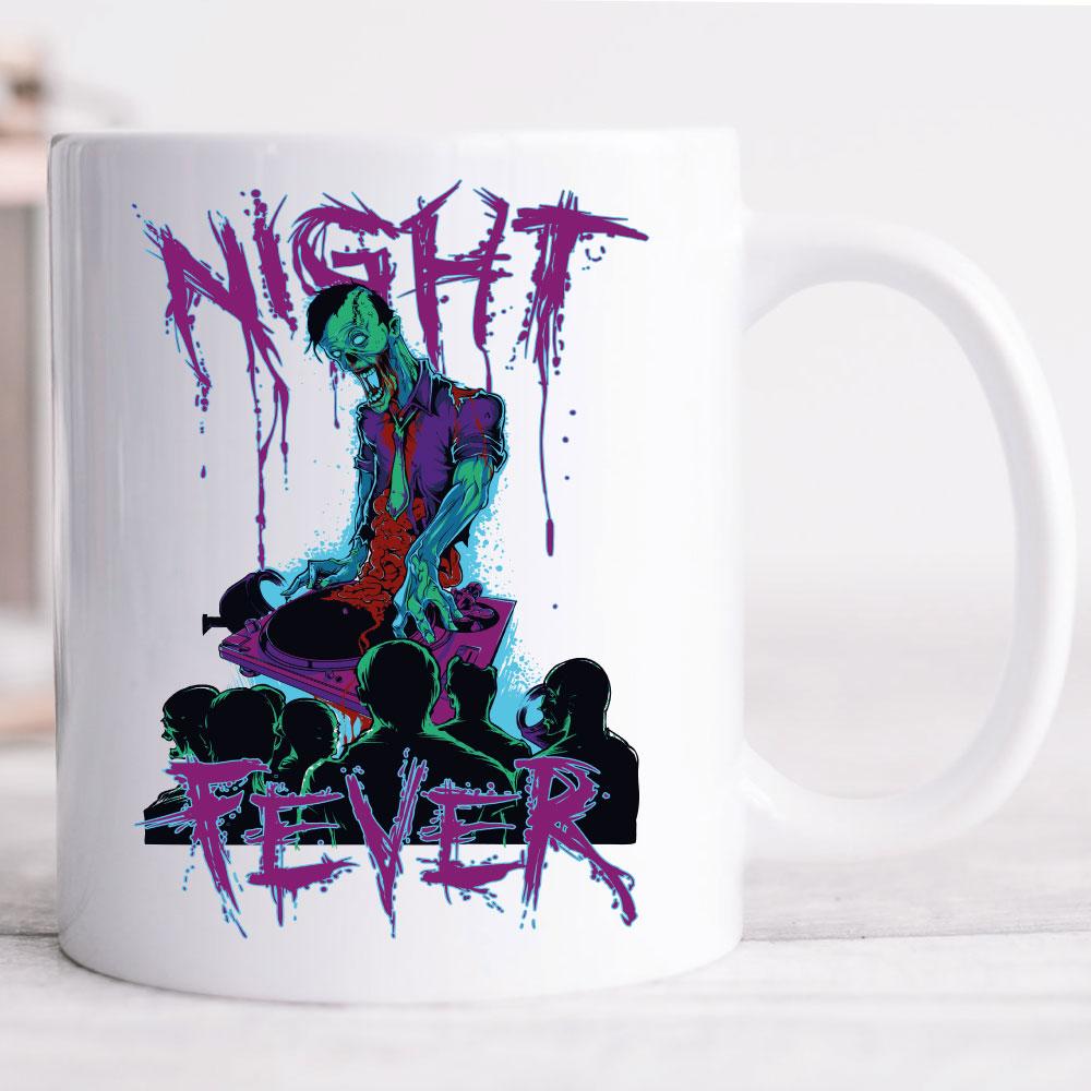 Tasse Music Night Fever Weiss