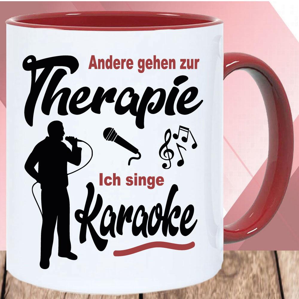 Tasse Music Karaoke Mann Kastanie