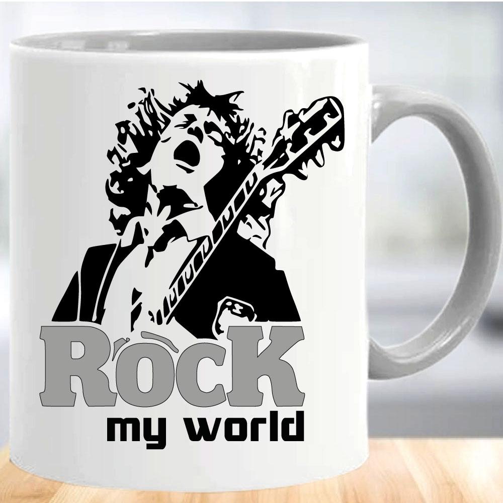 Tasse Music Rock my World Grau