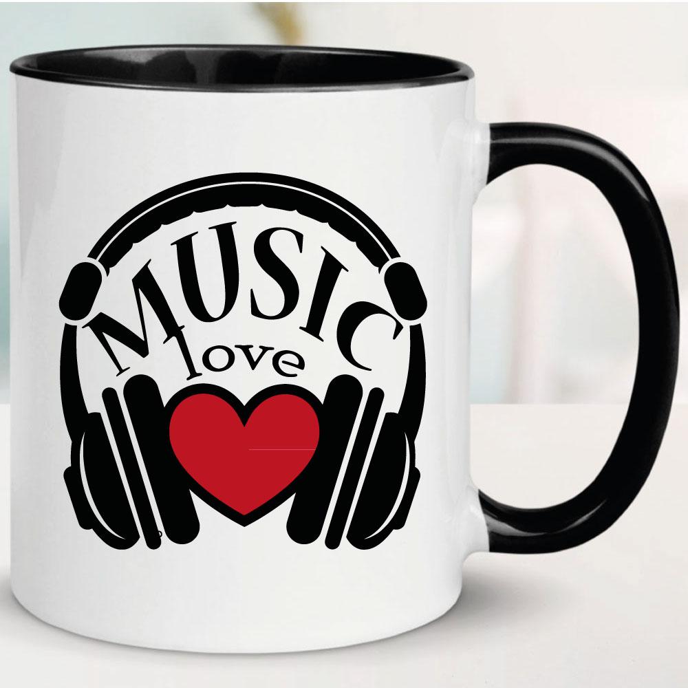 Tasse Music Love Latte Becher