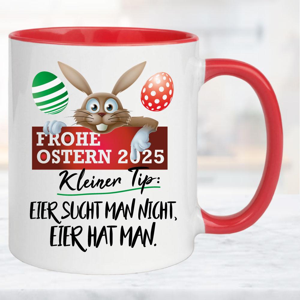 Ostertasse Eier hat man