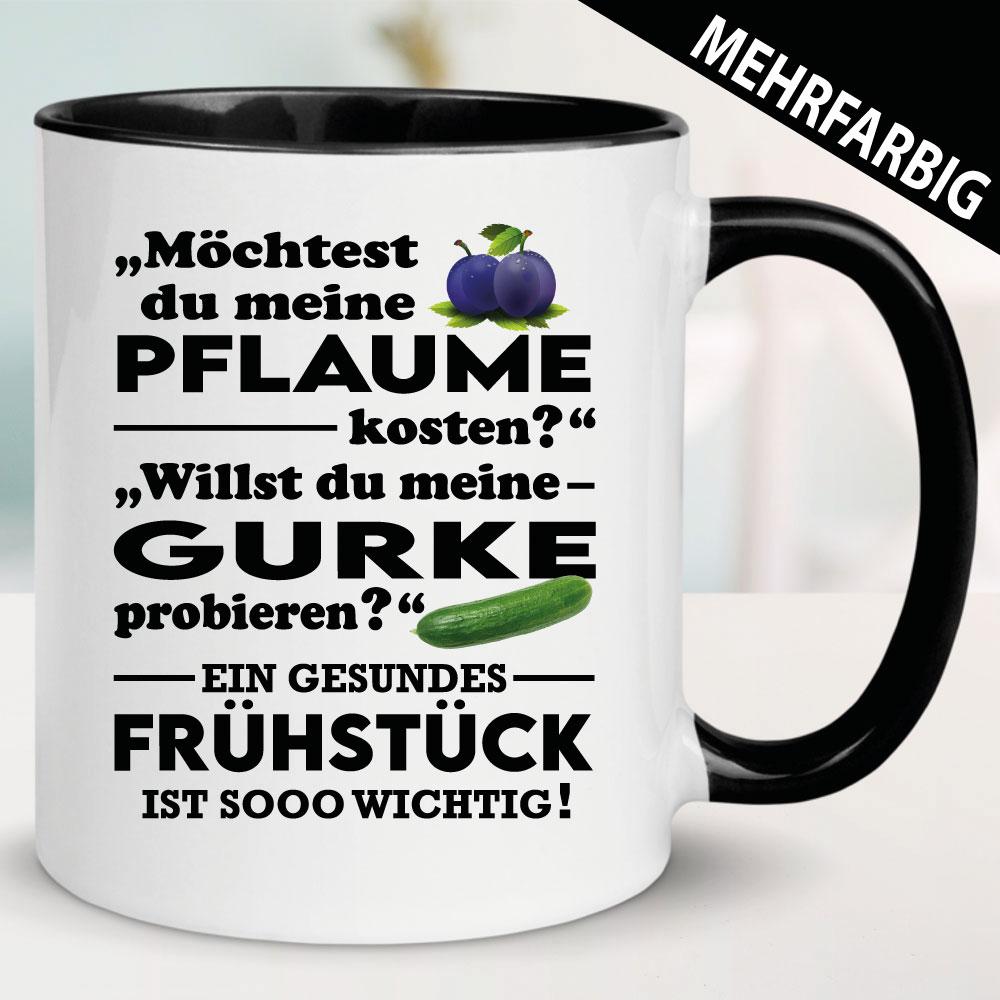 Tasse Sex Spruch Pflaume und Gurke