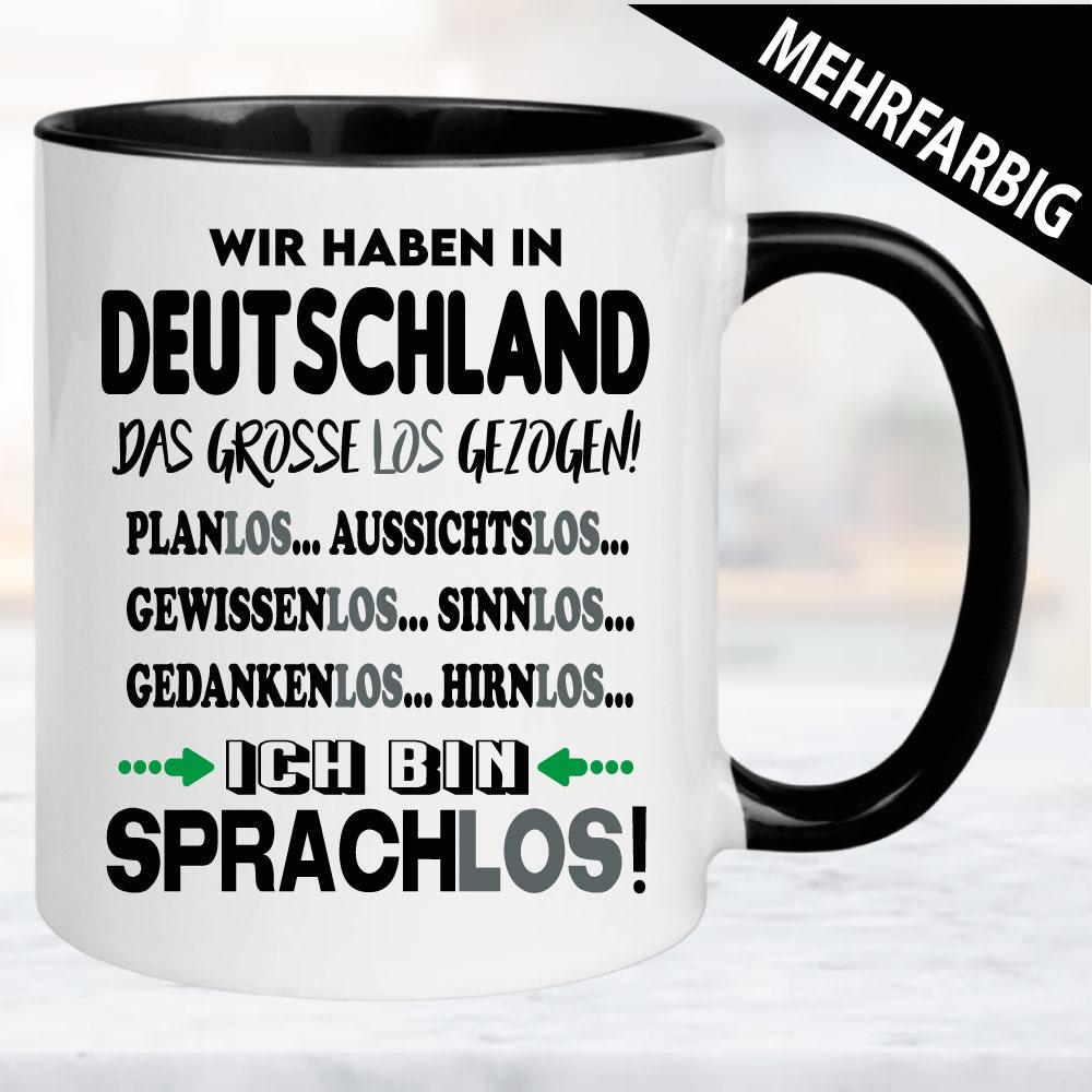 Politik Das grosse Los. Lustige Tasse.