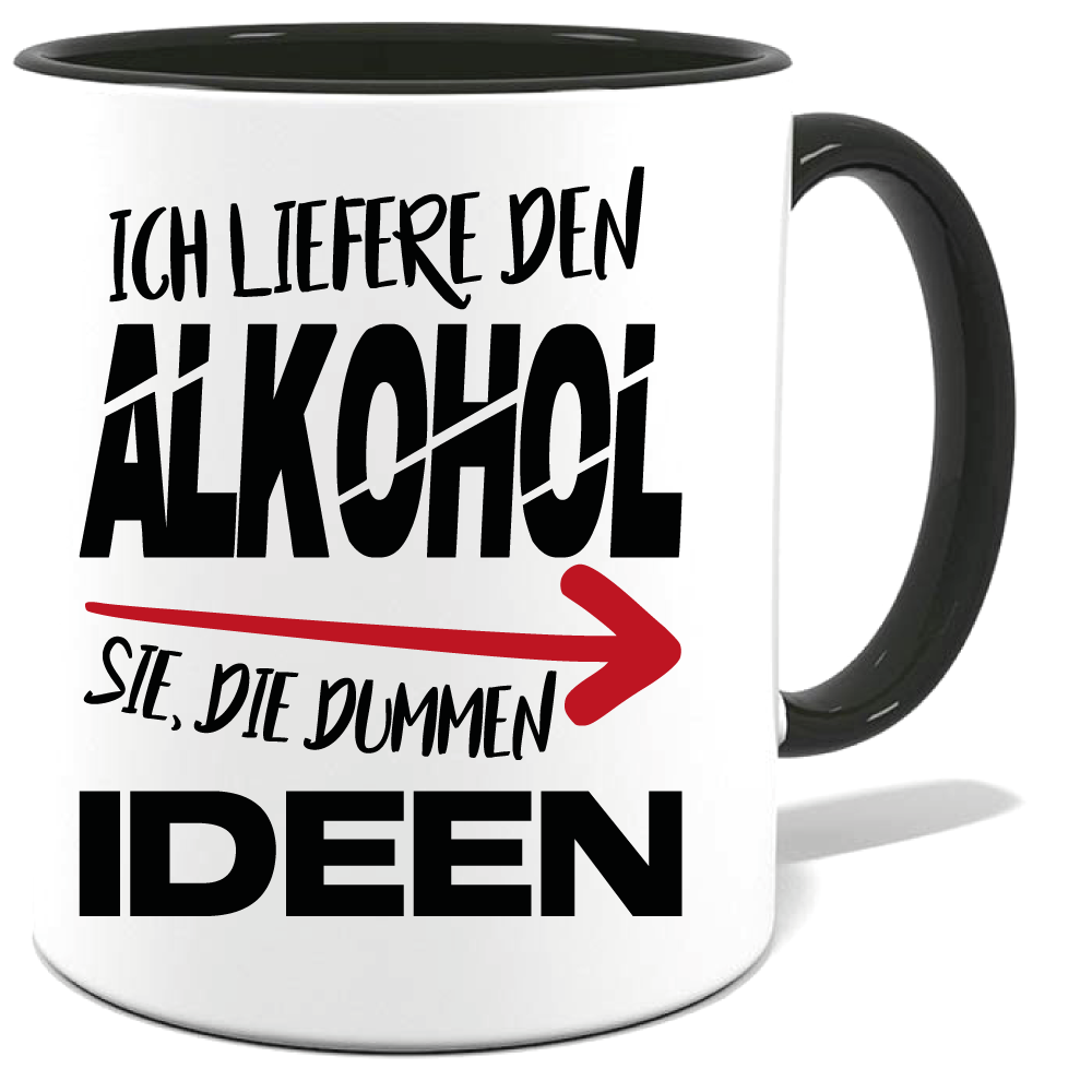 Alkoholmotiv Frau Dumme Idee