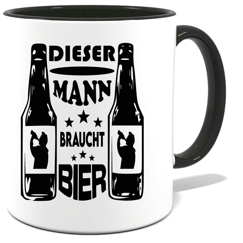 Biermotiv Mann braucht Bier