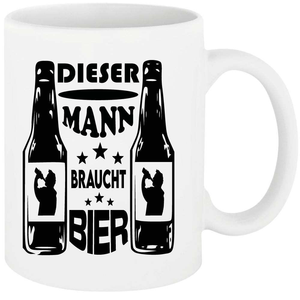 Biermotiv Mann braucht Bier