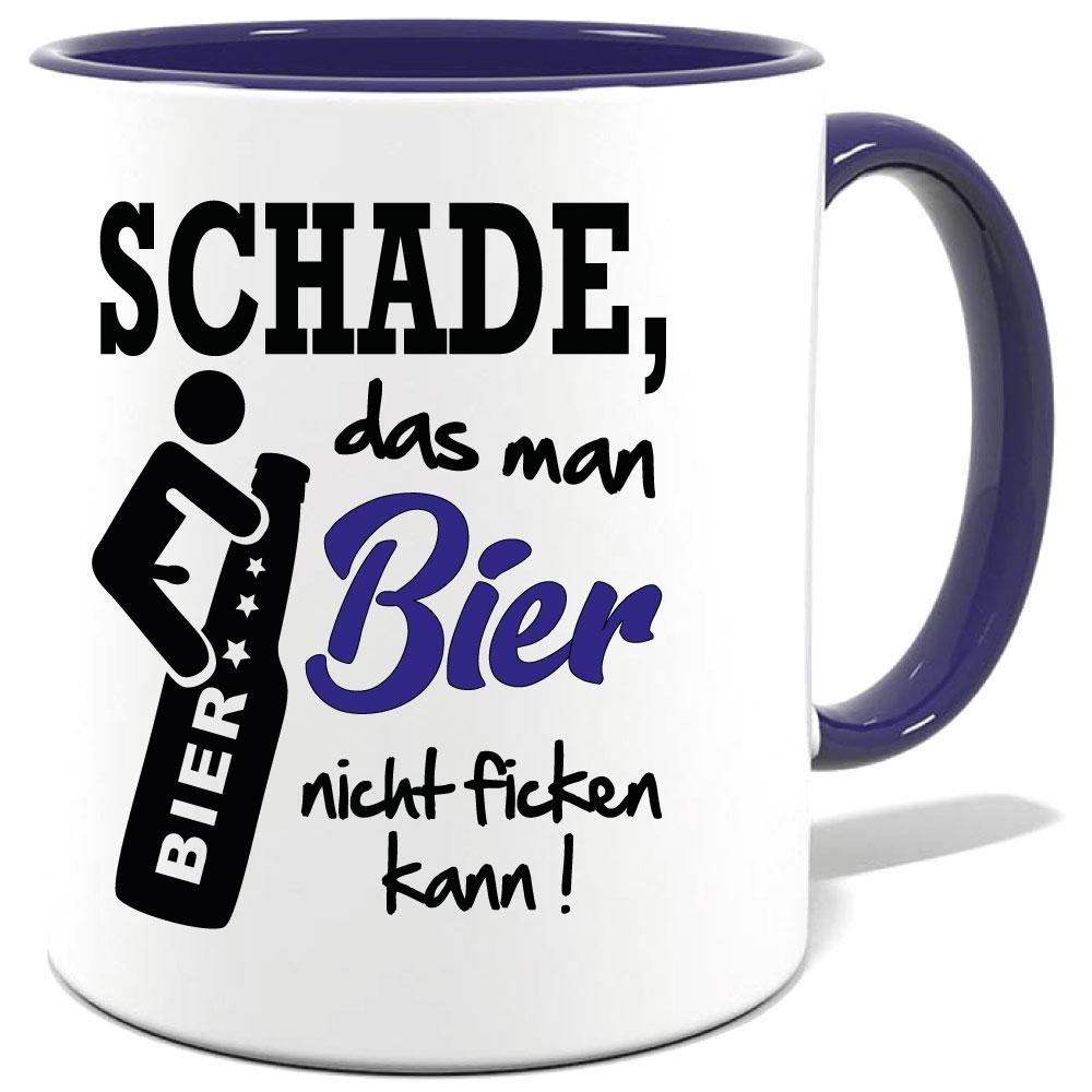 Dunkelblaue Sprüche Tasse Männer Bier ficken