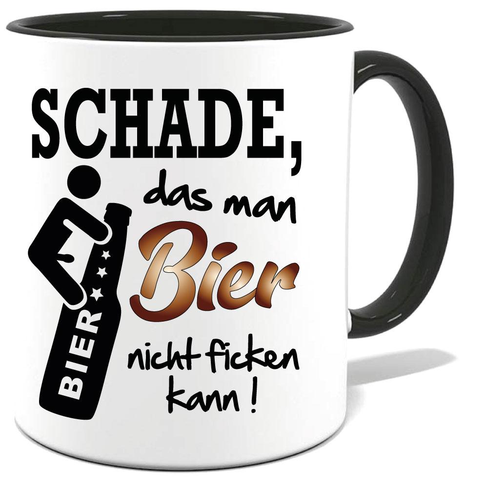 Schwarze Sprüche Tasse Männer Bier ficken