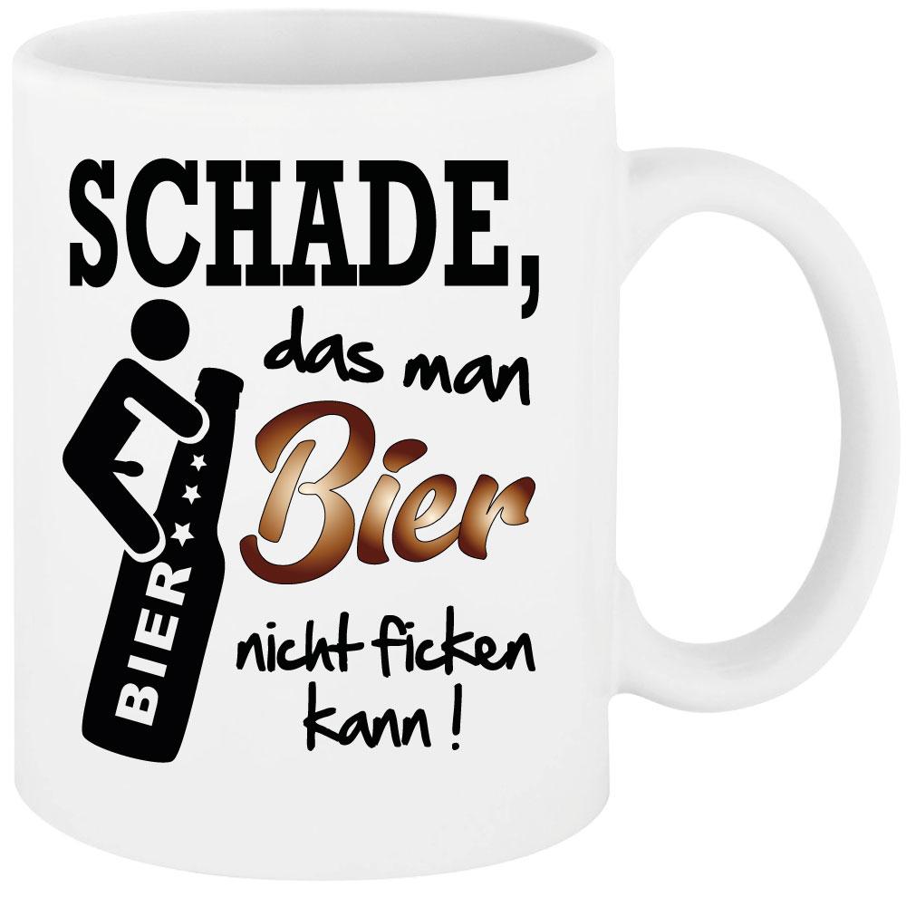 Sprüche Tasse für den Mann. Motiv Bier ficken