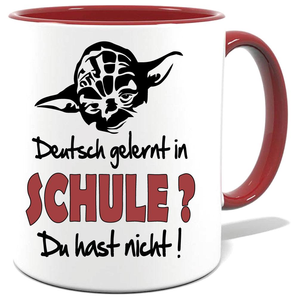 Maroone Sprüche Tasse Männer Yoda Deutsch gelernt du hast