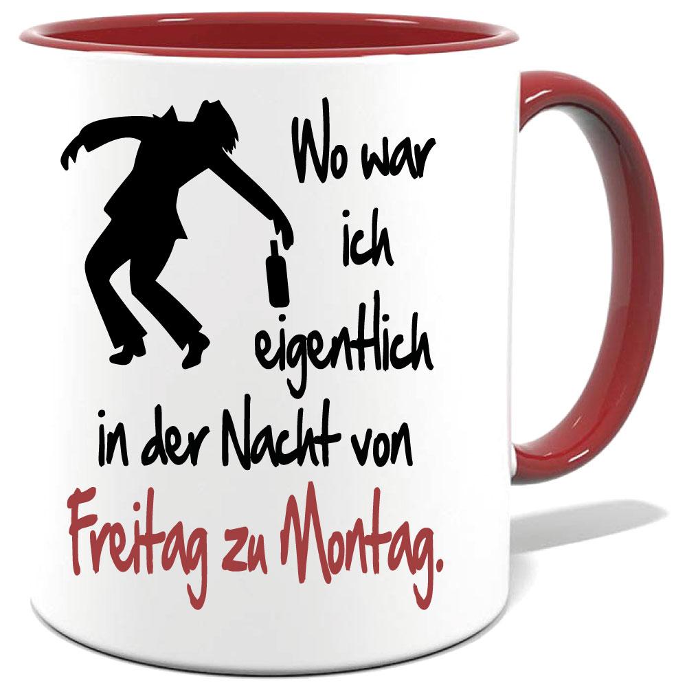 Maroone Sprüche Tasse Männer Montag bis Freitag