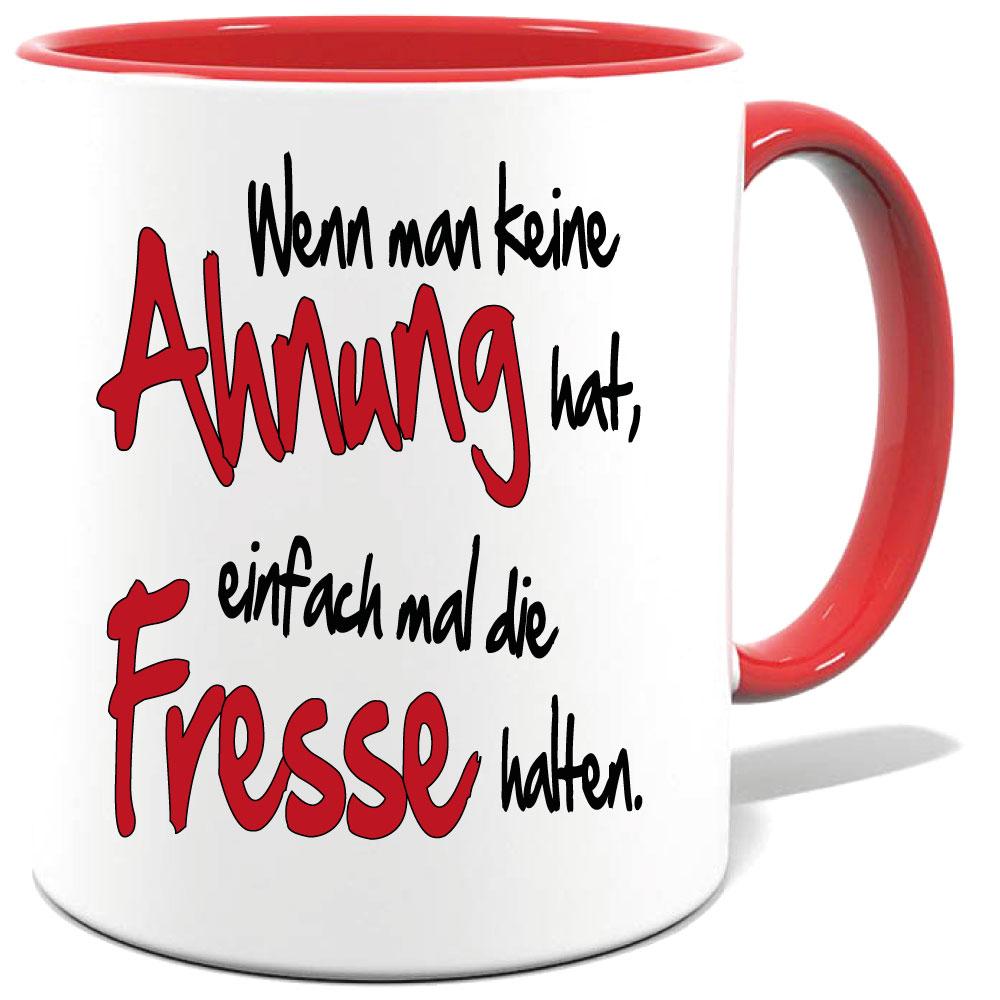 Sprüche Tasse Mann Fresse halten